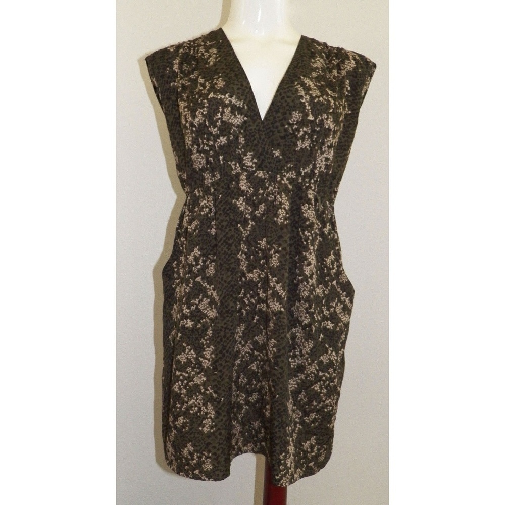 Motherhood Maternity Brown Black Sleeveless Shirt Top Size Small Animal Print